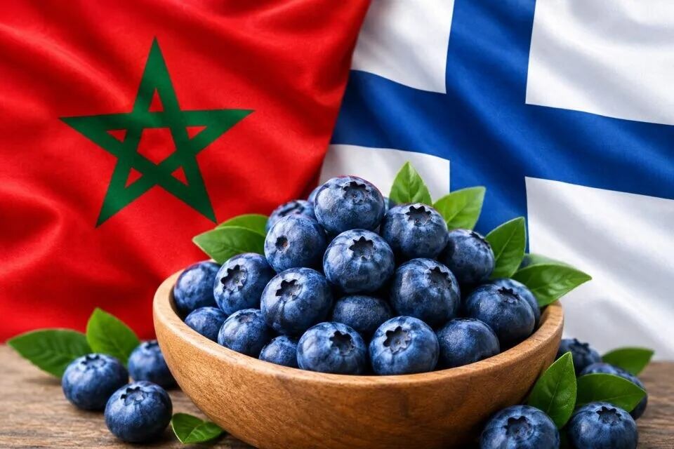 Maroc : les exportations de myrtilles vers la Finlande x40